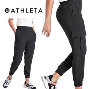 Athleta, Chelsea Utility Cargo‎ Jogger Pants, Black